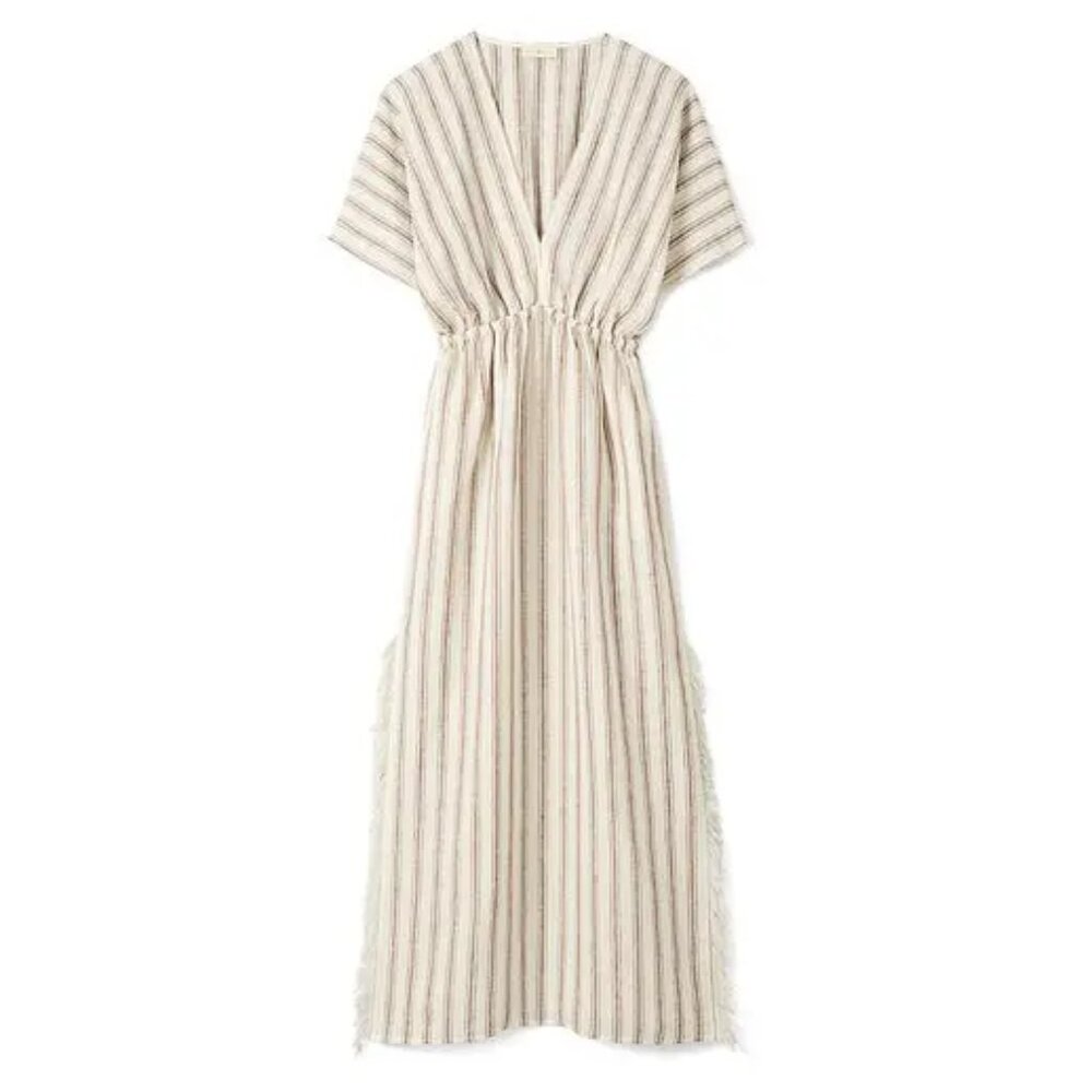 NWOT Tory Burch Striped Linen Kaftan